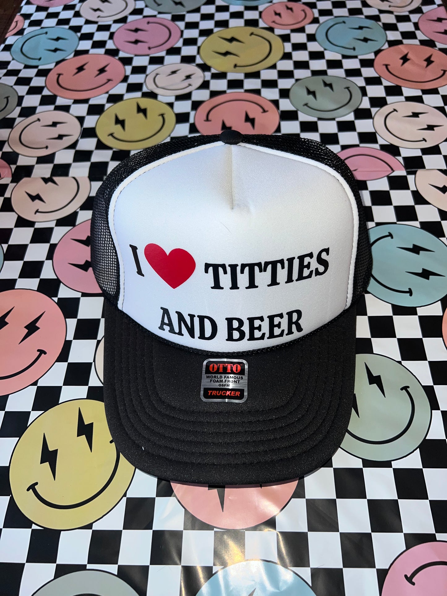 I ❤️ titties and beer hat